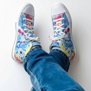 Converse 7 Tie-Dye High Top Platform Sneakers